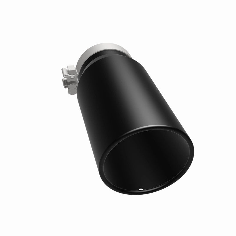 MagnaFlow Tip Stainless Black Coated Single Wall Round Single Outlet 5in Dia 4in Inlet 13in L - Burkken Auto Parts
