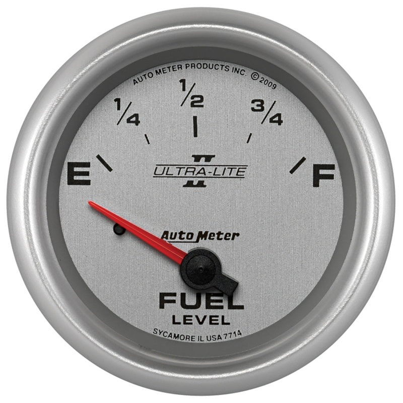AutoMeter Gauge Fuel Level 2-5/8in. 0 Ohm(e) to 90 Ohm(f) Elec Ultra-Lite II - Burkken Auto Parts