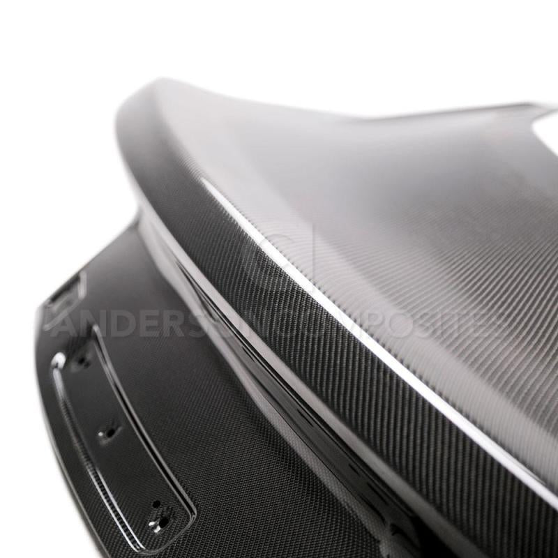 Anderson Composites 15-18 Ford Mustang Type-OE Double Sided Carbon Fiber Decklid - Burkken Auto Parts