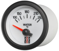 Autometer Stack 52mm 100-250 Deg F 1/8in NPTF Electric Water Temp Gauge - White - Burkken Auto Parts