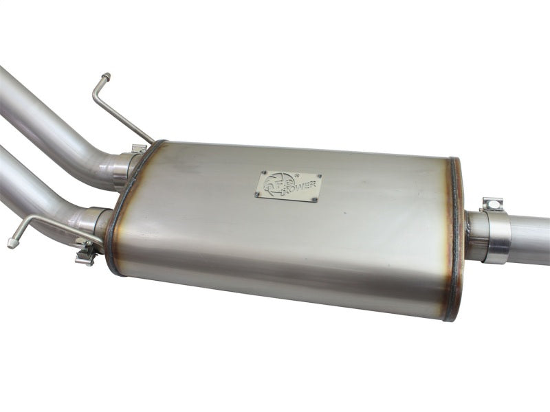 aFe Mach Force-XP Exhaust 3in Cat-Back SS 14-15 GM 1500 Trucks 4.3L/5.3L Dual Split w/ Polished Tip - Burkken Auto Parts