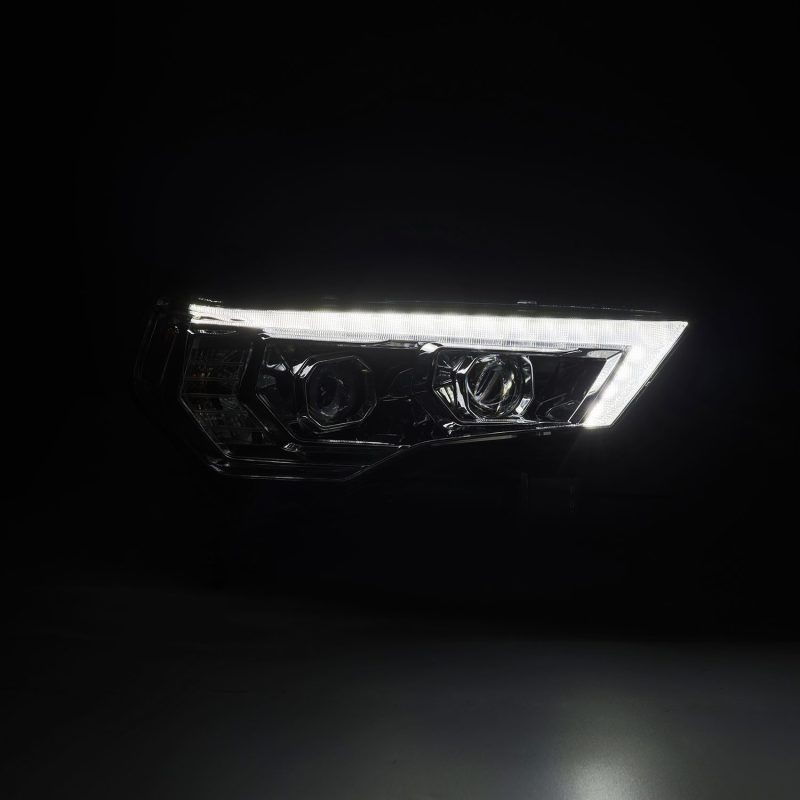 AlphaRex 14-22 Toyota 4Runner LUXX-Series LED Proj Headlights Chrome w/Actv Light & Seq. Sig + DRL - Burkken Auto Parts