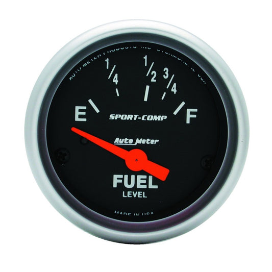 Autometer Sport Comp 52mm 16-158 Ohms Electronic Fuel Level Gauge - Burkken Auto Parts