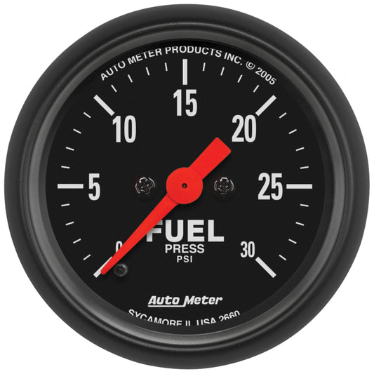 Autometer 2 1/16in 0-30 PSI Fuel Pressure Gauge Digital Stepper Motor Z Series - Burkken Auto Parts