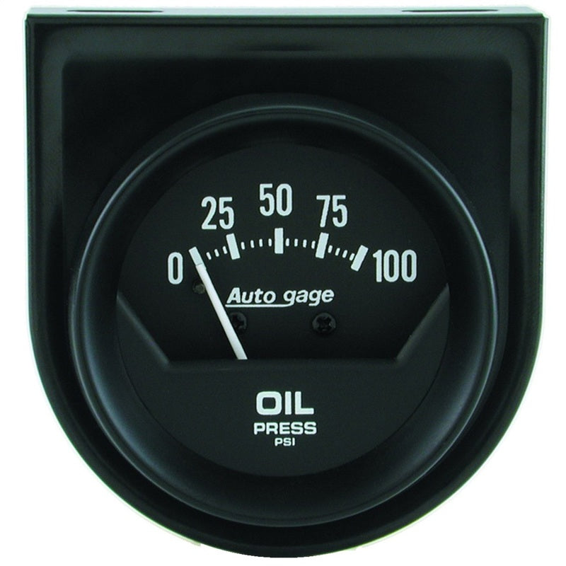 Autometer Auto Gauge 2in 100 psi Mechanical Short Sweep Black Oil Pressure Gauge - Burkken Auto Parts