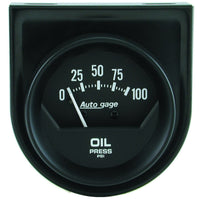 Autometer Auto Gauge 2in 100 psi Mechanical Short Sweep Black Oil Pressure Gauge - Burkken Auto Parts