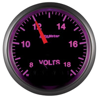 Autometer Elite 52.4mm Peak & Warn w/ Electronic Control 8-18 Volt Voltmeter - Burkken Auto Parts