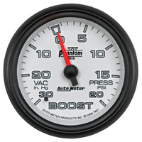 AutoMeter Gauge Vac/Boost 2-5/8in. 30Inhg-20PSI Mechanical Phantom II - Burkken Auto Parts