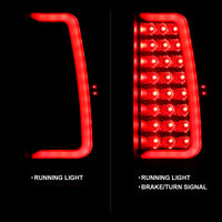 ANZO 2007-2014 Chevy Tahoe LED Taillight Plank Style Black w/Clear Lens - Burkken Auto Parts