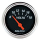 Autometer Designer Black 2 1/16in 18 Volt Electronic Voltage Gauge - Burkken Auto Parts