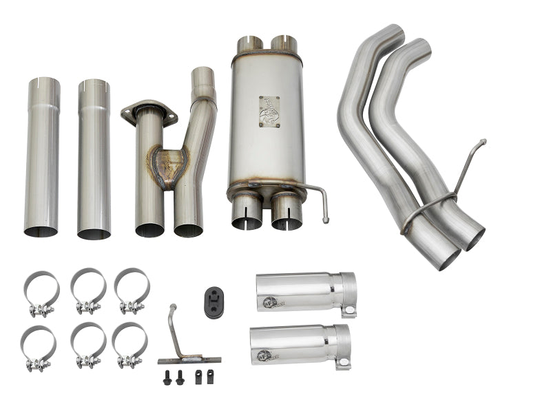 aFe POWER Rebel Series 3in 409 SS Cat Back Exhaust w/ Polished Tips 17 Ford F-150 Raptor V6-3.5L - Burkken Auto Parts