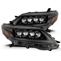 AlphaRex 11-21 Toyota Sienna LUXX LED Proj Headlights Plank Style Alpha Black w/Seq Signal/DRL - Burkken Auto Parts