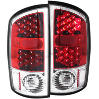 ANZO 2002-2005 Dodge Ram 1500 LED Taillights Red/Clear - Burkken Auto Parts