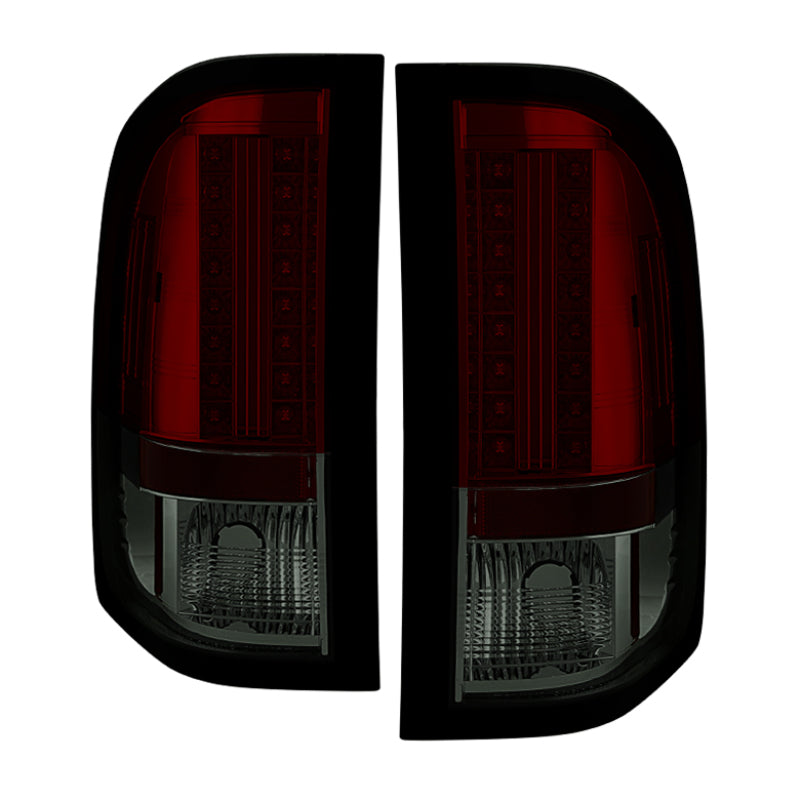 Spyder Chevy Silverado 07-13 LED Tail Lights Red Smoke ALT-YD-CS07-LED-RS - Burkken Auto Parts