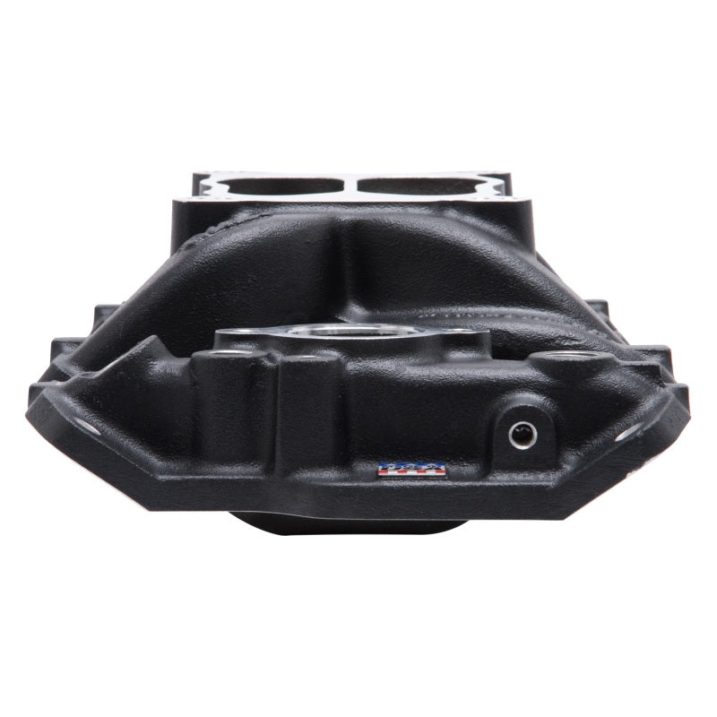Edelbrock Manifold SBC Performer Air Gap Black - Burkken Auto Parts