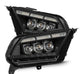 AlphaRex 10-12 Ford Mustang NOVA-Series LED Projector Headlights Blk w/Activ Light & Seq.Sig /SB DRL - Burkken Auto Parts