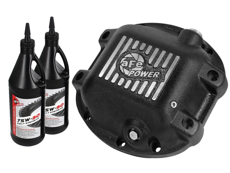 aFe Power Differential Cover Machined Fins 97-15 Jeep Dana 30 w/ 75W-90 Gear Oil 2 QT - Burkken Auto Parts