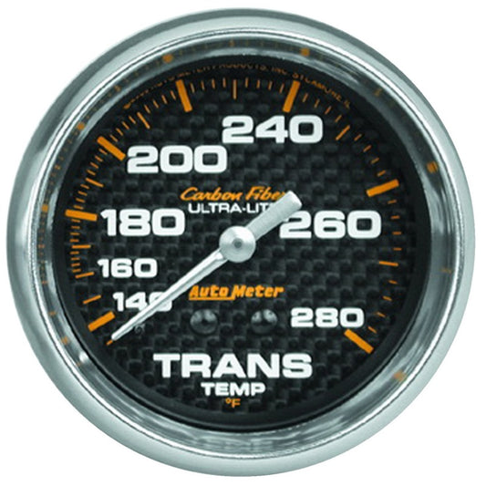 Autometer Ultra-Lite Carbon Fiber 2-5/8in Transmission Temp 140-280 Deg F - Burkken Auto Parts