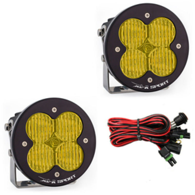 Baja Designs XL R Sport Series Wide Cornering Pattern LED Light Pods - Amber - Burkken Auto Parts