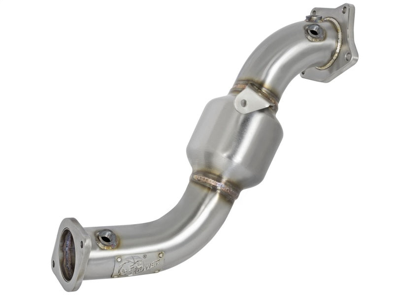 aFe Twisted Steel Down-Pipe Catted 13-16 Cadillac ATS L4-2.0L (t) - Burkken Auto Parts