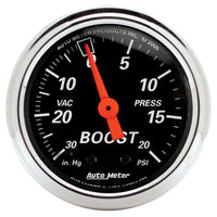Autometer Designer 2-1/16in Mechanical 30 In Hg-Vac / 20 PSI Vacuum/Boost Gauge - Burkken Auto Parts