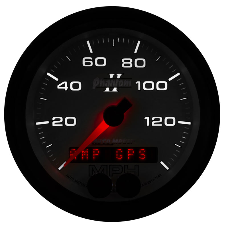 Autometer Phantom II 3-3/8in 0-140MPH In-Dash Electronic GPS Programmable Speedometer - Burkken Auto Parts
