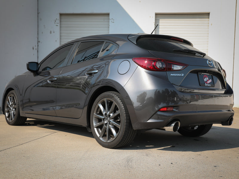 aFe Takeda 2-1/2in 304 SS Axle-Back Exhaust w/ Polished Tips 14-18 Mazda 3 L4 2.0L/2.5L - Burkken Auto Parts