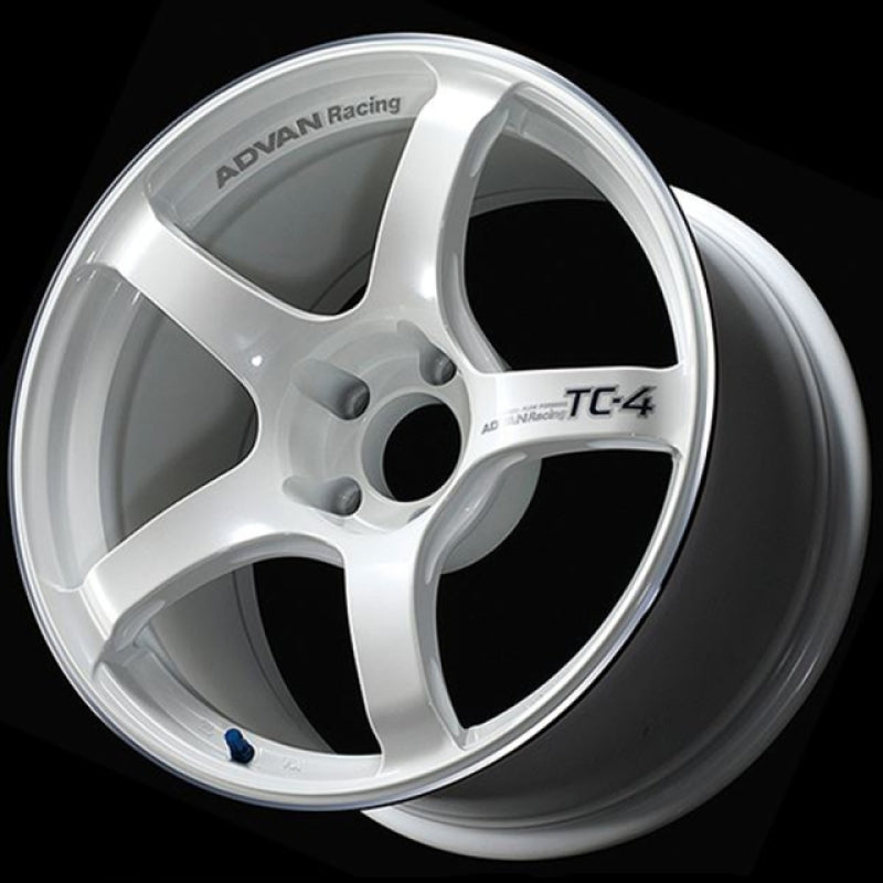 Advan TC4 18x7 / 4x100 / +41 Offset / 63 CB - Racing White Metallic & Ring - Burkken Auto Parts