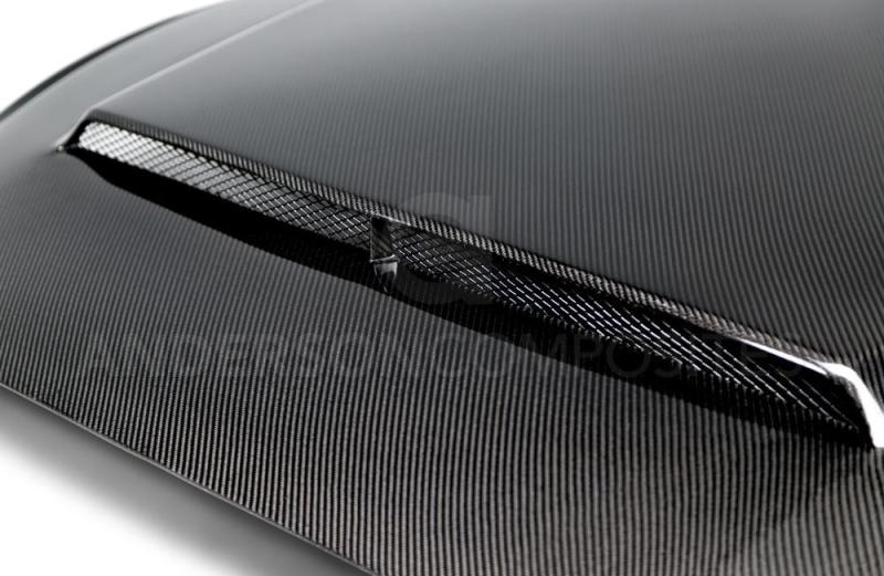 Anderson Composites 15-17 Ford Mustang (Excl. GT350/GT350R) Super Snake Double Sided Hood - Burkken Auto Parts