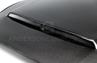 Anderson Composites 15-17 Ford Mustang (Excl. GT350/GT350R) Super Snake Double Sided Hood - Burkken Auto Parts