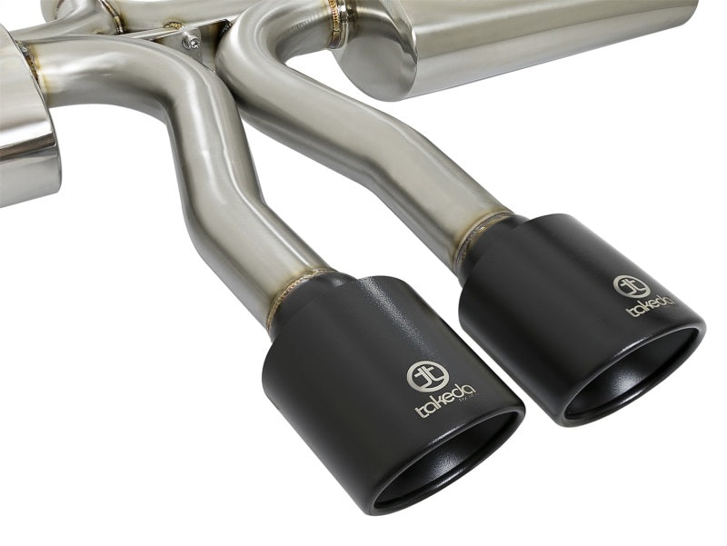 aFe Takeda 3in 304 SS Cat-Back Exhaust System w/ Black Tips 2017+ Honda Civic Si (4dr) I4 1.5L (t) - Burkken Auto Parts