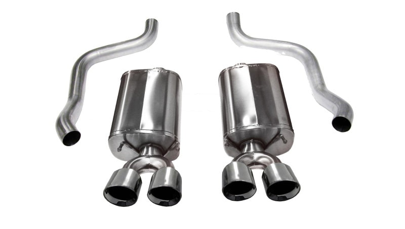 Corsa 2009-2013 Chevrolet Corvette C6 6.2L V8 Polished Sport Axle-Back Exhaust - Burkken Auto Parts