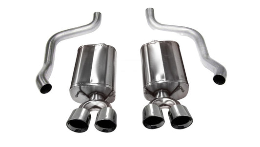Corsa 2009-2013 Chevrolet Corvette C6 6.2L V8 Polished Sport Axle-Back Exhaust - Burkken Auto Parts