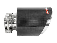 aFe MACH Force-Xp 304 SS Clamp-On Exhaust Tip 2.5in. Inlet / 4.5in. Outlet / 7in. L - Carbon Fiber - Burkken Auto Parts
