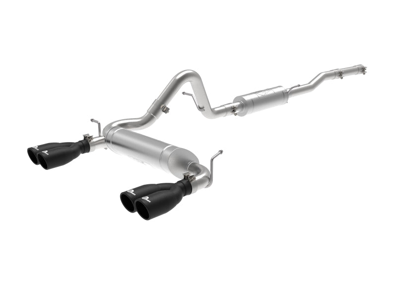 aFe Vulcan Series 2.5in 304SS Cat-Back Exhaust 07-18 Jeep Wrangler (JK) V6-3.6/3.8L w/ Black Tips - Burkken Auto Parts