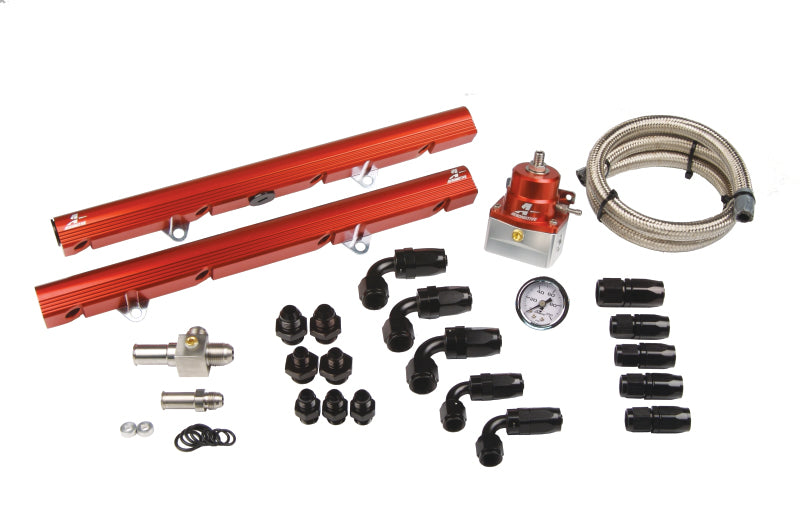 Aeromotive 5.0 Liter Ford Street Billet Fuel Rail System (Ford 5.0 86-98) 5/8in I.D. - Burkken Auto Parts