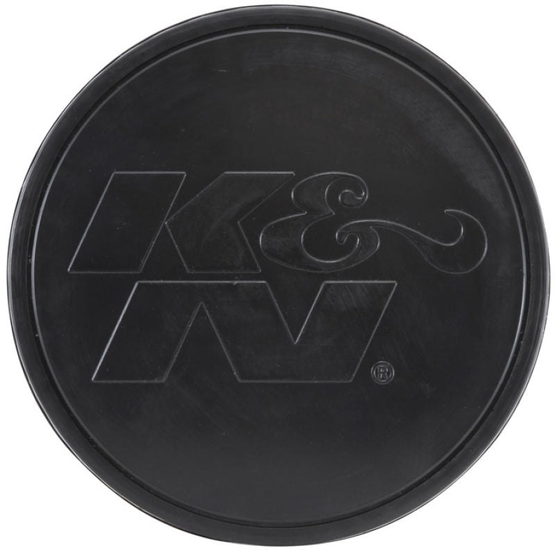 K&N Universal Rubber Filter-Round Tapered 4in Flange ID x 8in Base OD x 6.625in Top OD x 8in H - Burkken Auto Parts