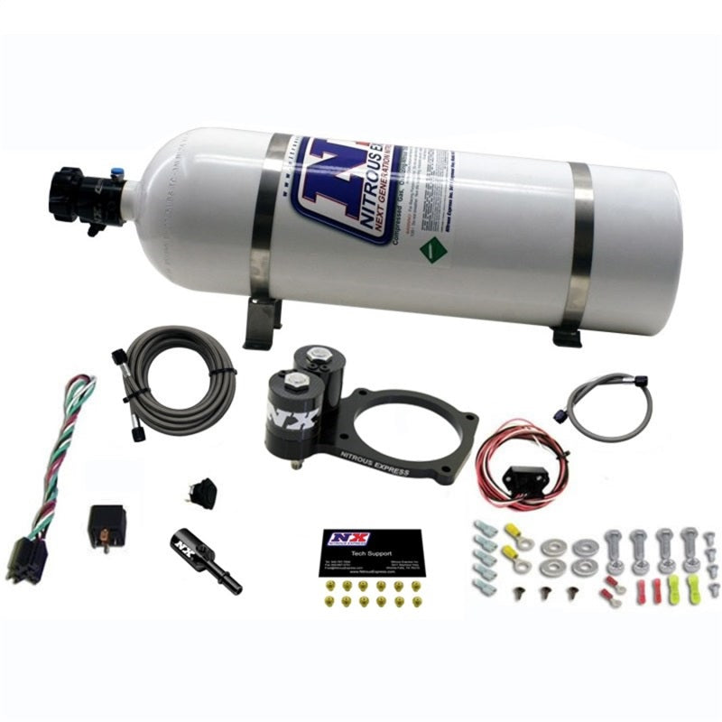 Nitrous Express Dodge Hellcat/Demon Nitrous Plate Kit w/15lb Bottle - Burkken Auto Parts
