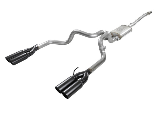 aFe Vulcan Series 3in 304 SS Exhaust Cat-Back w/ Black Tips 2019 GM Silverado/Sierra 1500 V8-5.3L - Burkken Auto Parts