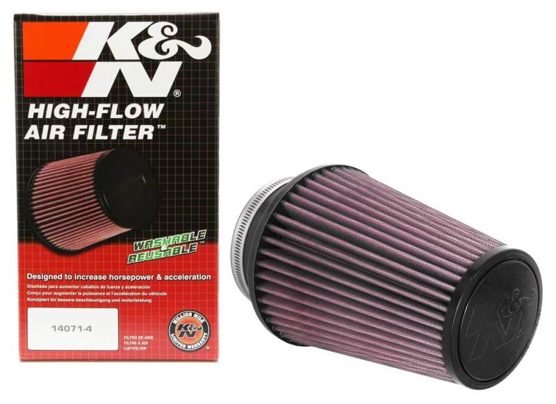 K&N Universal Clamp-On Air Filter 4in FLG / 6in B / 4in T / 7in H - Burkken Auto Parts