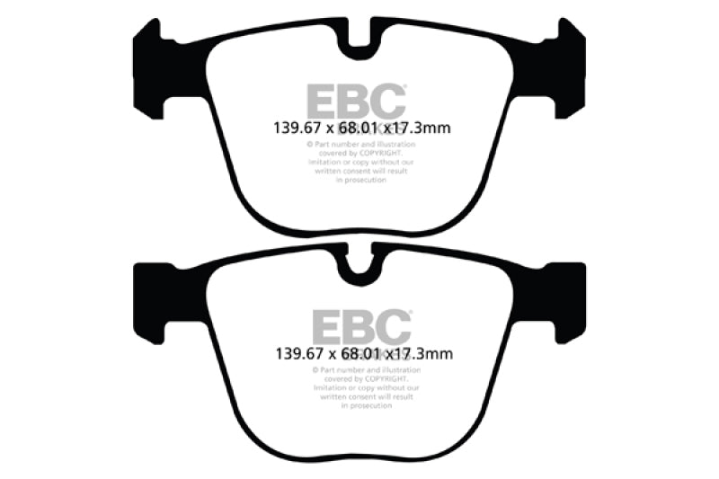 EBC 10+ BMW 535i 3.0 Twin Turbo GT (F07) Greenstuff Rear Brake Pads - Burkken Auto Parts
