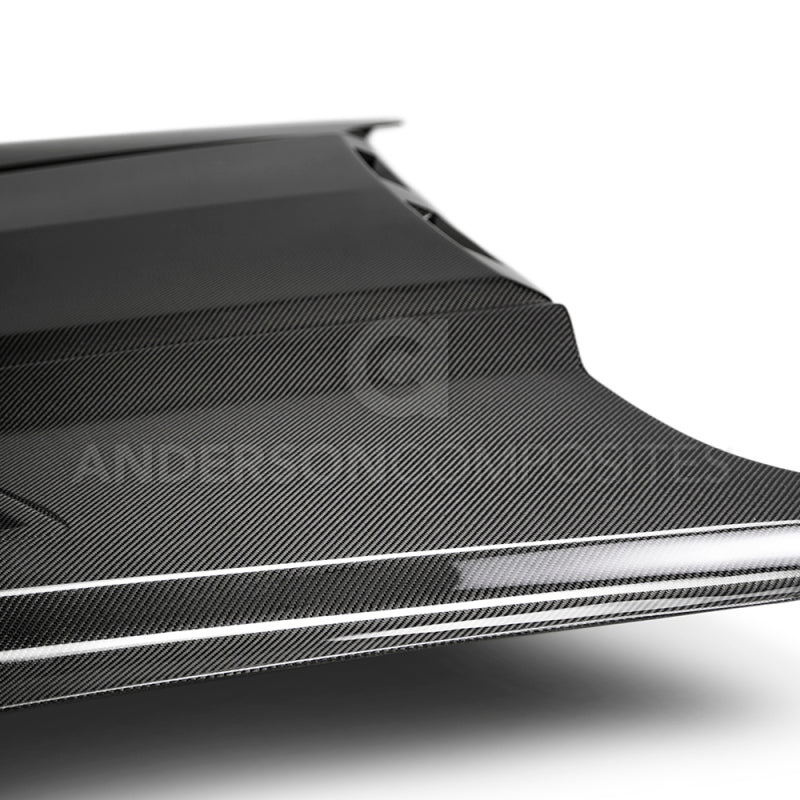 Anderson Composites 2018-2019 Ford Mustang Ram Air Double Sided Carbon Fiber Hood - Burkken Auto Parts