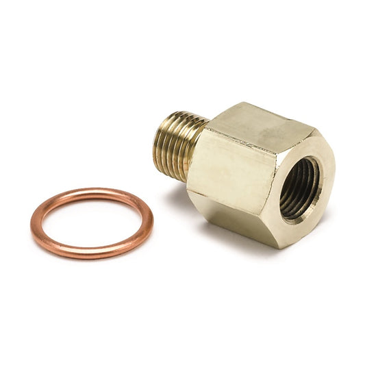 Autometer Metric Oil Pressure Adapter - 1/8in NPT to M10x1 - Burkken Auto Parts