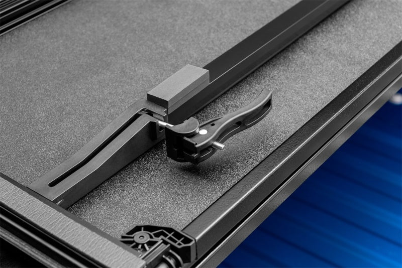 Lund 99-17 Ford F-250 Super Duty Styleside (8ft. Bed) Hard Fold Tonneau Cover - Black - Burkken Auto Parts