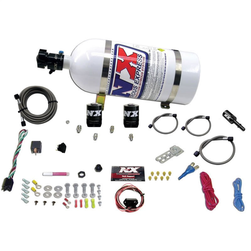 Nitrous Express Dodge Hemi/SRT8 Single Nozzle Fly By Wire Nitrous Kit (35-150HP) w/10lb Bottle - Burkken Auto Parts