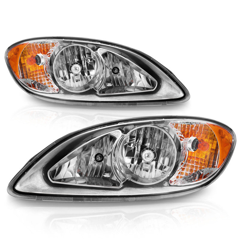 ANZO 2008-2016 International Prostar Crystal Headlights Chrome Housing - Burkken Auto Parts