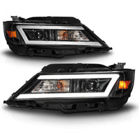 ANZO 14-20 Chevrolet Impala Square Projector LED Bar Headlights w/ Black Housing - Burkken Auto Parts