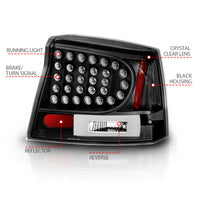 ANZO 2006-2008 Dodge Charger LED Taillights Black - Burkken Auto Parts