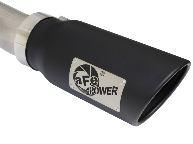aFe MACHForce XP Exhaust 3in-3.5in SS Single Side Ext CB w/ Black Tip 99-04 Ford F150 V8 5.4L/6.8L - Burkken Auto Parts