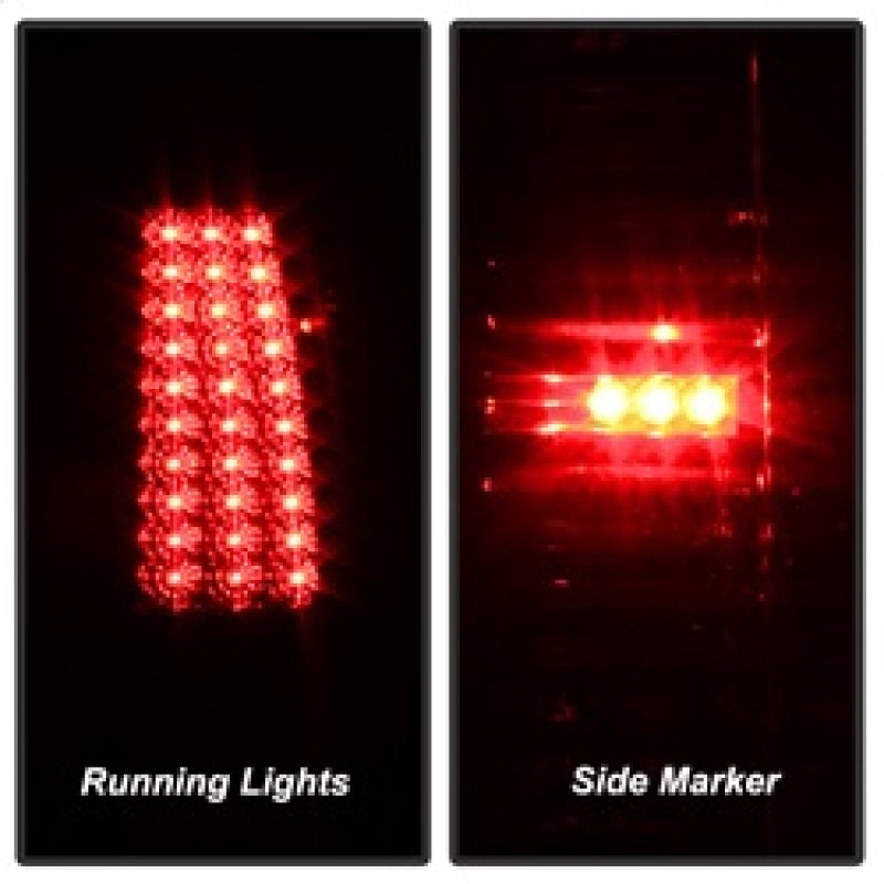 xTune Chevy Silverado 1500/2500/3500 03-06 LED Tail Lights Red Clear ALT-ON-CS03-LED-RC - Burkken Auto Parts